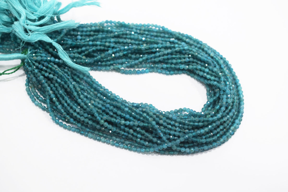 13 Inches Strand, Neon Apatite Faceted Rondelle Shape Beads,  Sold By Strand , Size 3 mm , 33089