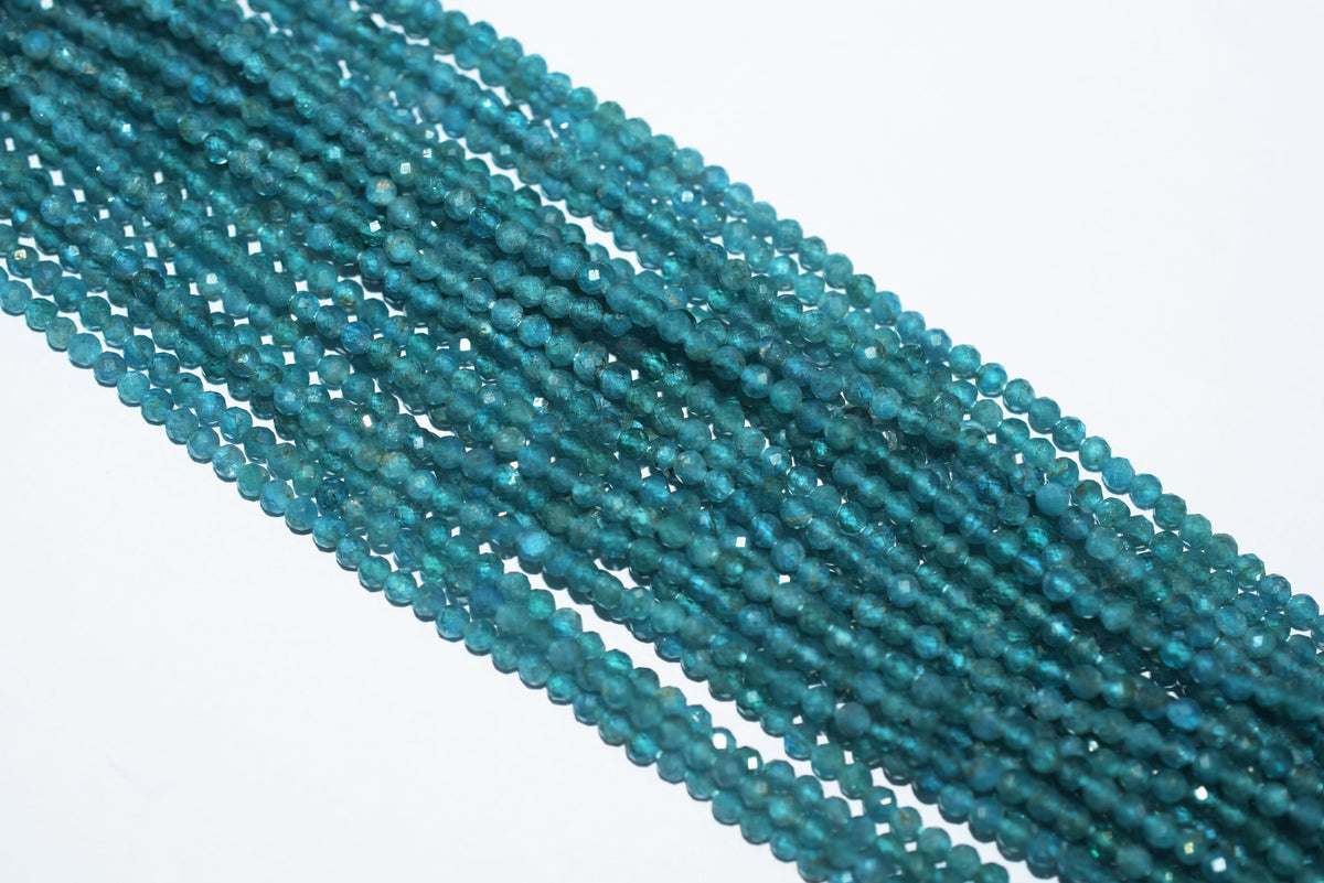 13 Inches Strand, Neon Apatite Faceted Rondelle Shape Beads,  Sold By Strand , Size 3 mm , 33089