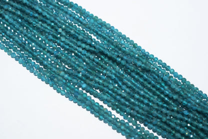 13 Inches Strand, Neon Apatite Faceted Rondelle Shape Beads,  Sold By Strand , Size 3 mm , 33089