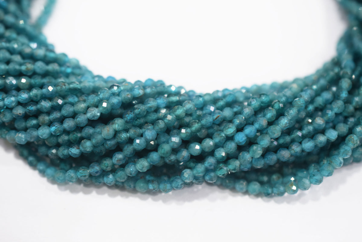 13 Inches Strand, Neon Apatite Faceted Rondelle Shape Beads,  Sold By Strand , Size 3 mm , 33089