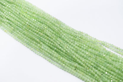 15 Inches Strand, Prehnite Rondelle Shape beads , Prehnite  Faceted Rondelle Shape Beads,  Sold By Strand , Size 3.5 mm , 33091