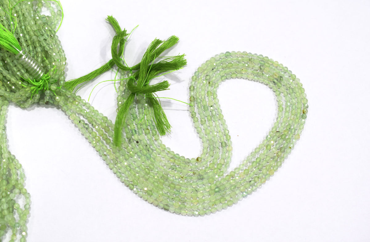 15 Inches Strand, Prehnite Rondelle Shape beads , Prehnite  Faceted Rondelle Shape Beads,  Sold By Strand , Size 3.5 mm , 33091