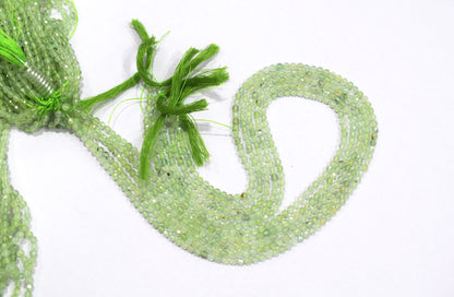 15 Inches Strand, Prehnite Rondelle Shape beads , Prehnite  Faceted Rondelle Shape Beads,  Sold By Strand , Size 3.5 mm , 33091