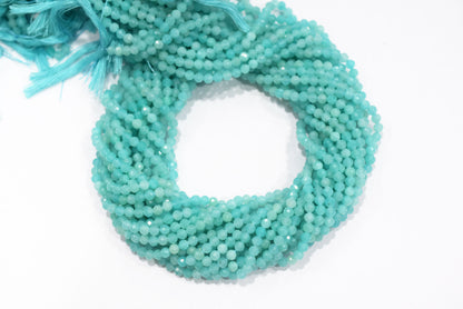 15 Inches Strand,Natural Amazonite Rondelle Shape beads , Amazonite Faceted Rondelle Shape Beads,  Sold By Strand , Size 4 to 4.5 mm , 33092