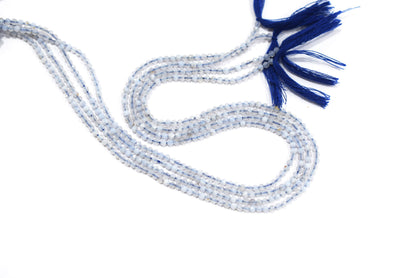 Micro Faceted Natural Blue Lace Agate, Round Beads Blue Chalcedony, sold by strand , 12.5inches , 2.75mm , 33093