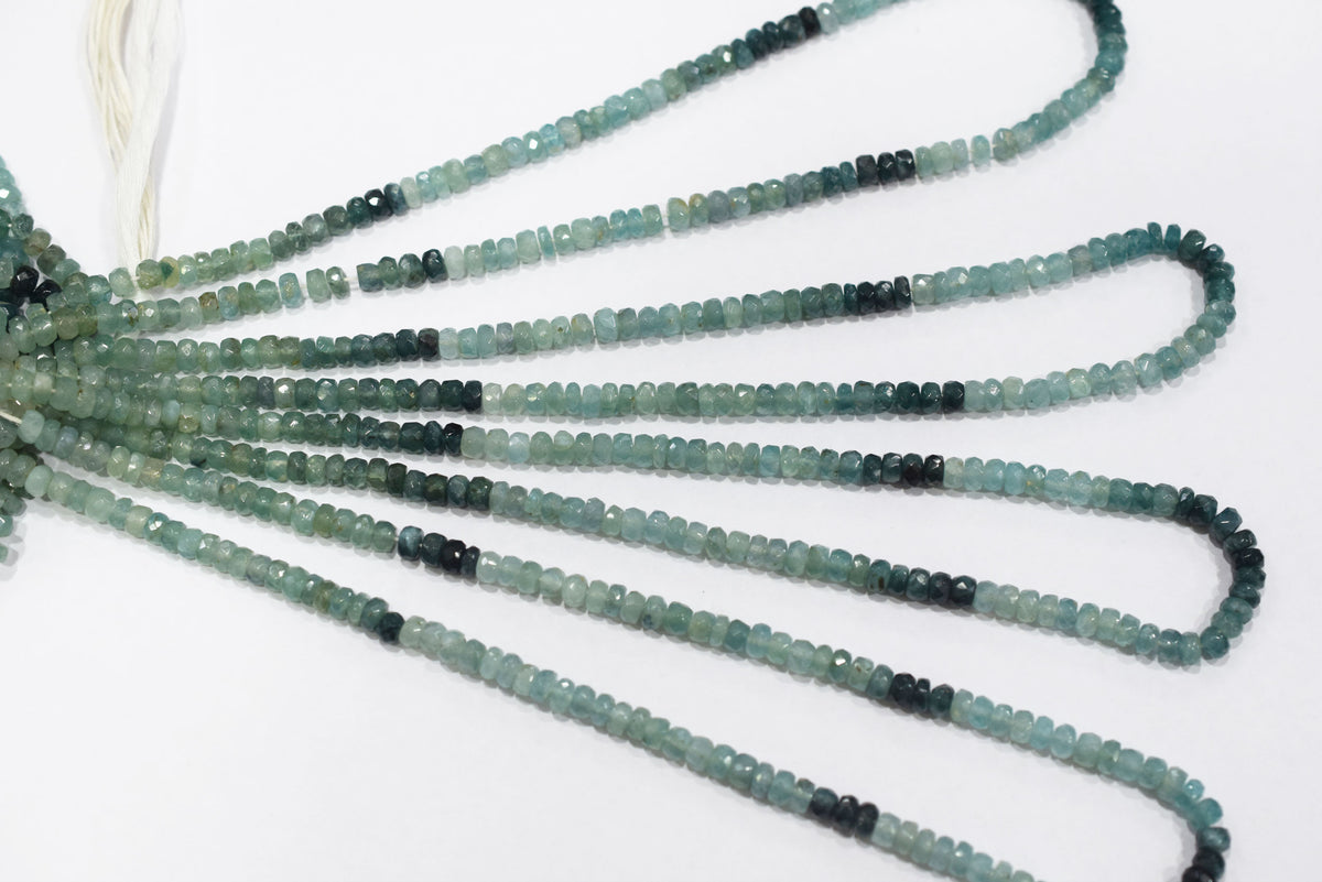 16 Inches Strand,Grandidierite Shaded Rondelle Faceted beads , Sold By Strand , Size 5.25 mm , 33095