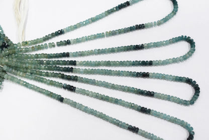 16 Inches Strand,Grandidierite Shaded Rondelle Faceted beads , Sold By Strand , Size 5.25 mm , 33095