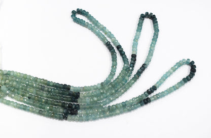 16 Inches Strand,Grandidierite Shaded Rondelle Faceted beads , Sold By Strand , Size 5.25 mm , 33095