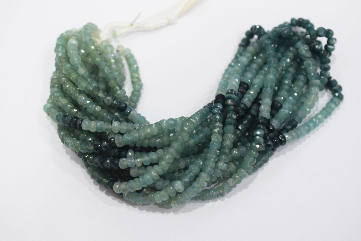 16 Inches Strand,Grandidierite Shaded Rondelle Faceted beads , Sold By Strand , Size 5.25 mm , 33095