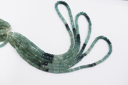 16 Inches Strand,Grandidierite Shaded Rondelle Faceted beads , Sold By Strand , Size 5 mm , 33097