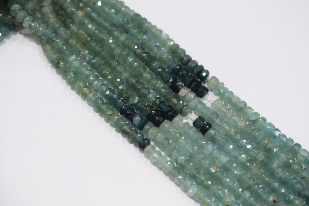16 Inches Strand,Grandidierite Shaded Rondelle Faceted beads , Sold By Strand , Size 5 mm , 33097