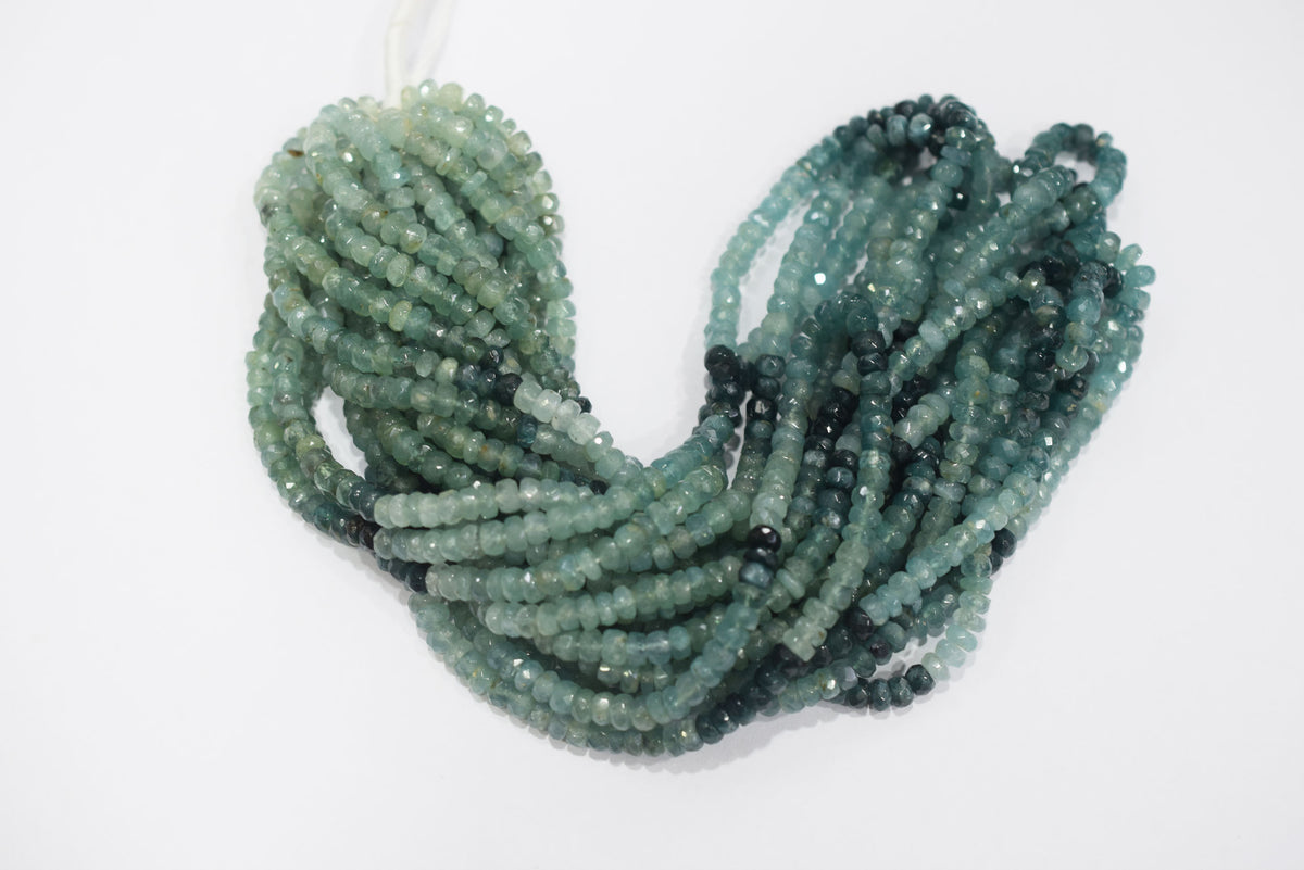 16 Inches Strand,Grandidierite Shaded Rondelle Faceted beads , Sold By Strand , Size 5 mm , 33097