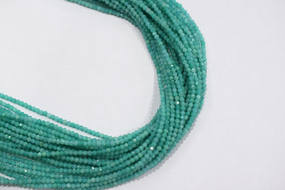 15.5 Inches Strand,Natural Amazonite Rondelle Shape beads , Amazonite Faceted Rondelle Shape Beads,  Sold By Strand , Size 2-2.5 mm , 33098