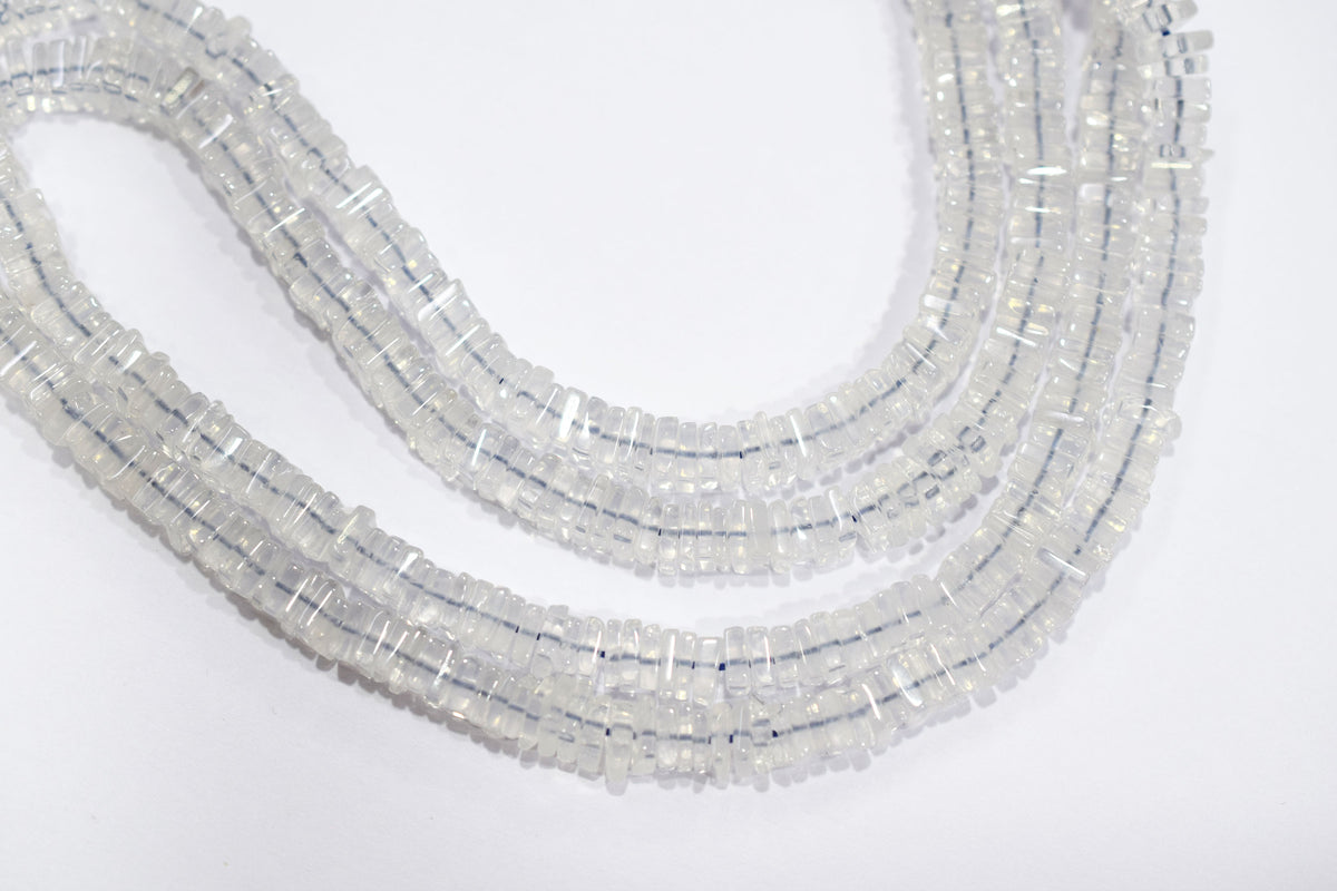 15 Inches Strand, Natural Ice Quartz Heishi Square Shape Beads , Sold By Strand , Size 6 mm , 33111