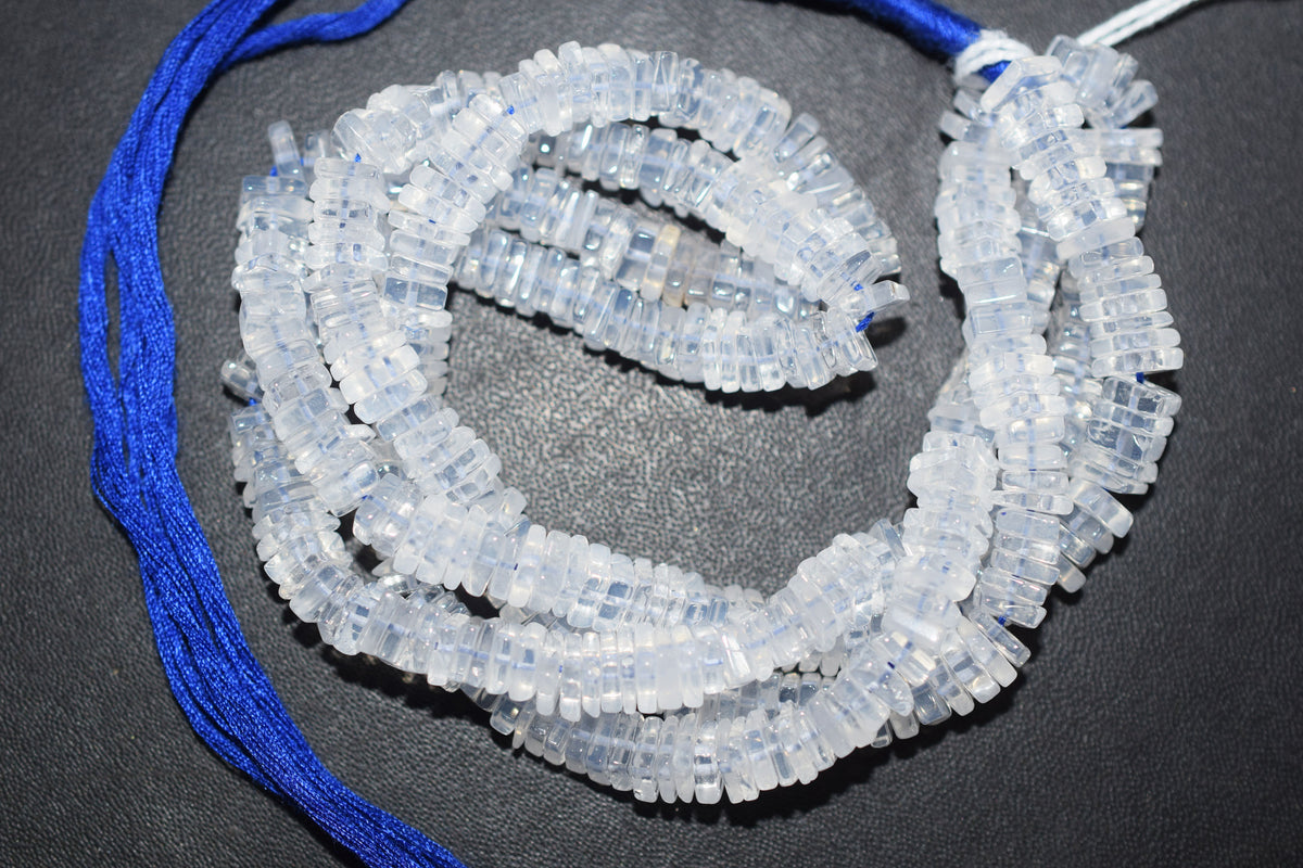 15 Inches Strand, Natural Ice Quartz Heishi Square Shape Beads , Sold By Strand , Size 6 mm , 33111