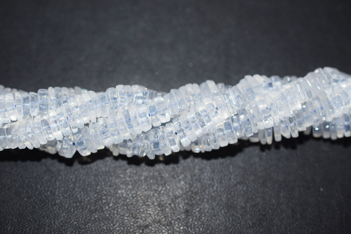 15 Inches Strand, Natural Ice Quartz Heishi Square Shape Beads , Sold By Strand , Size 6 mm , 33111