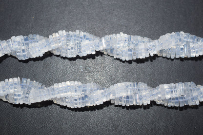 Natural Ice Quartz Heishi Square Shape Beads Strand , 15 Inches , Sold By Strand, Size 6.5 mm , 33112