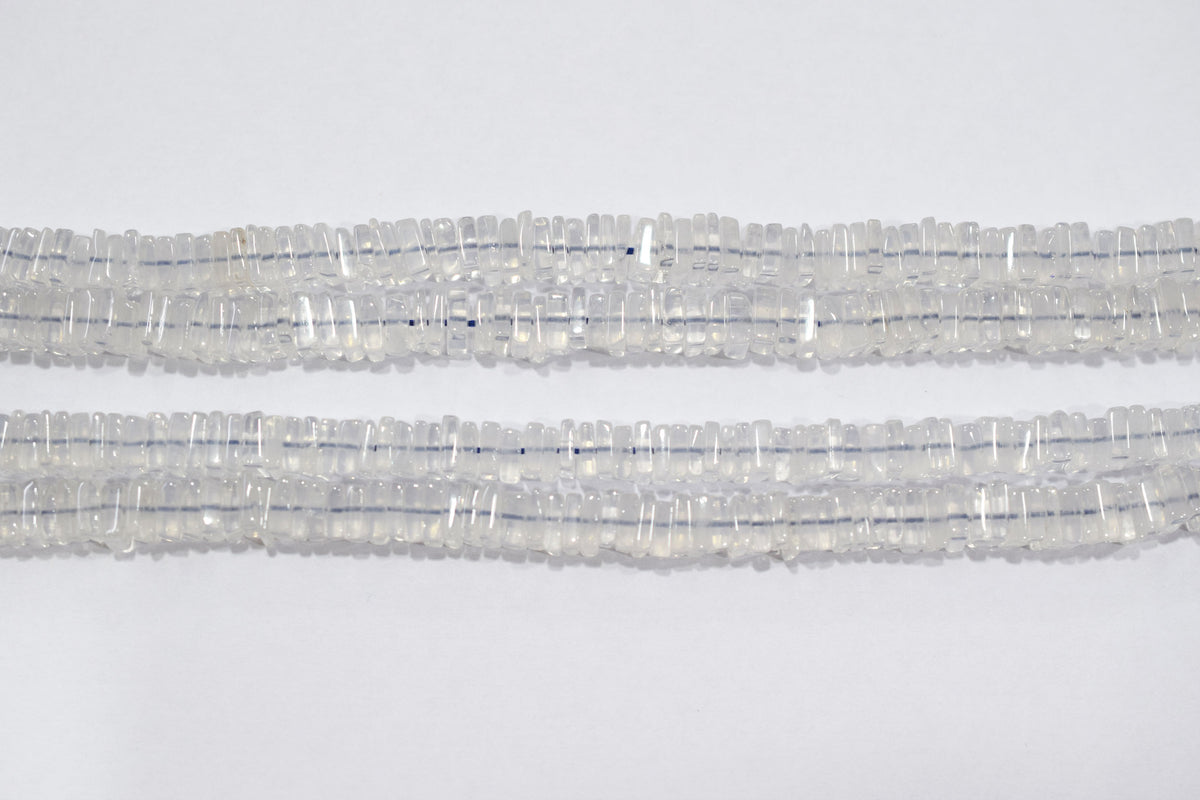 Natural Ice Quartz Heishi Square Shape Beads Strand , 15 Inches , Sold By Strand, Size 6.5 mm , 33112