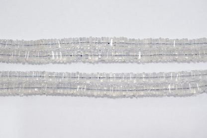 Natural Ice Quartz Heishi Square Shape Beads Strand , 15 Inches , Sold By Strand, Size 6.5 mm , 33112