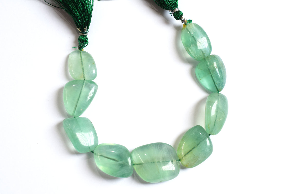 Natural Fluorite Tumbler Shape Smooth Gemstone Beads, Natural Fluorite Beads, 7 Inches , Sold By Strand, 13x18 to 21x25 mm , 33143