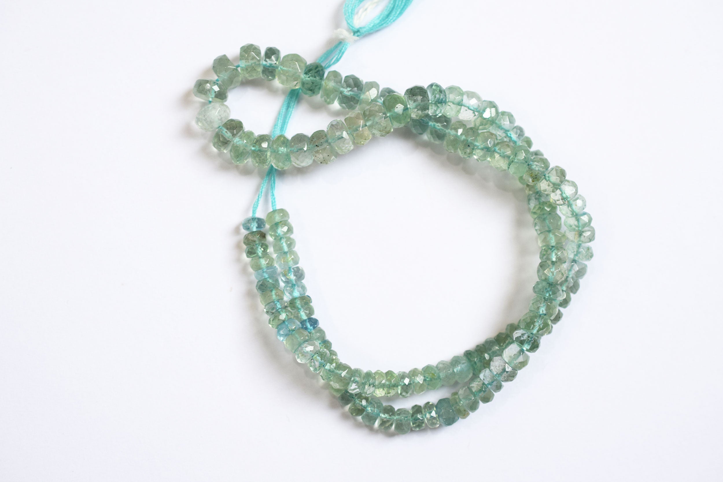 15 Inches Strand, Aquamarine Shaded Rondelle Faceted Beads Strand, Sold By Strand , Beads Size 4.75 To 7.25 mm , 33147