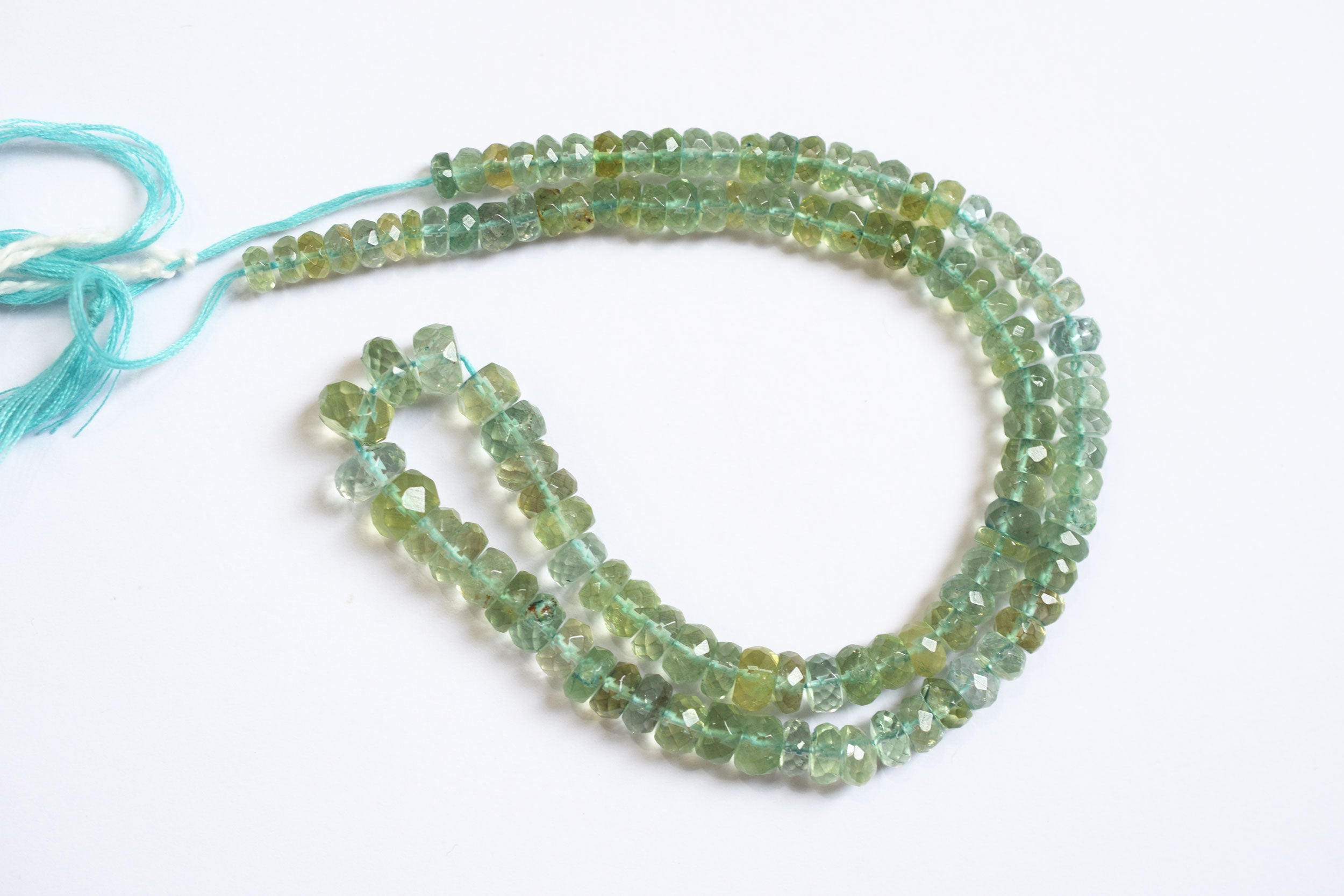 15 Inches Strand, Aquamarine Shaded Rondelle Faceted Beads Strand, Sold By Strand , Beads Size 5.00 To 8.00 mm , 33148