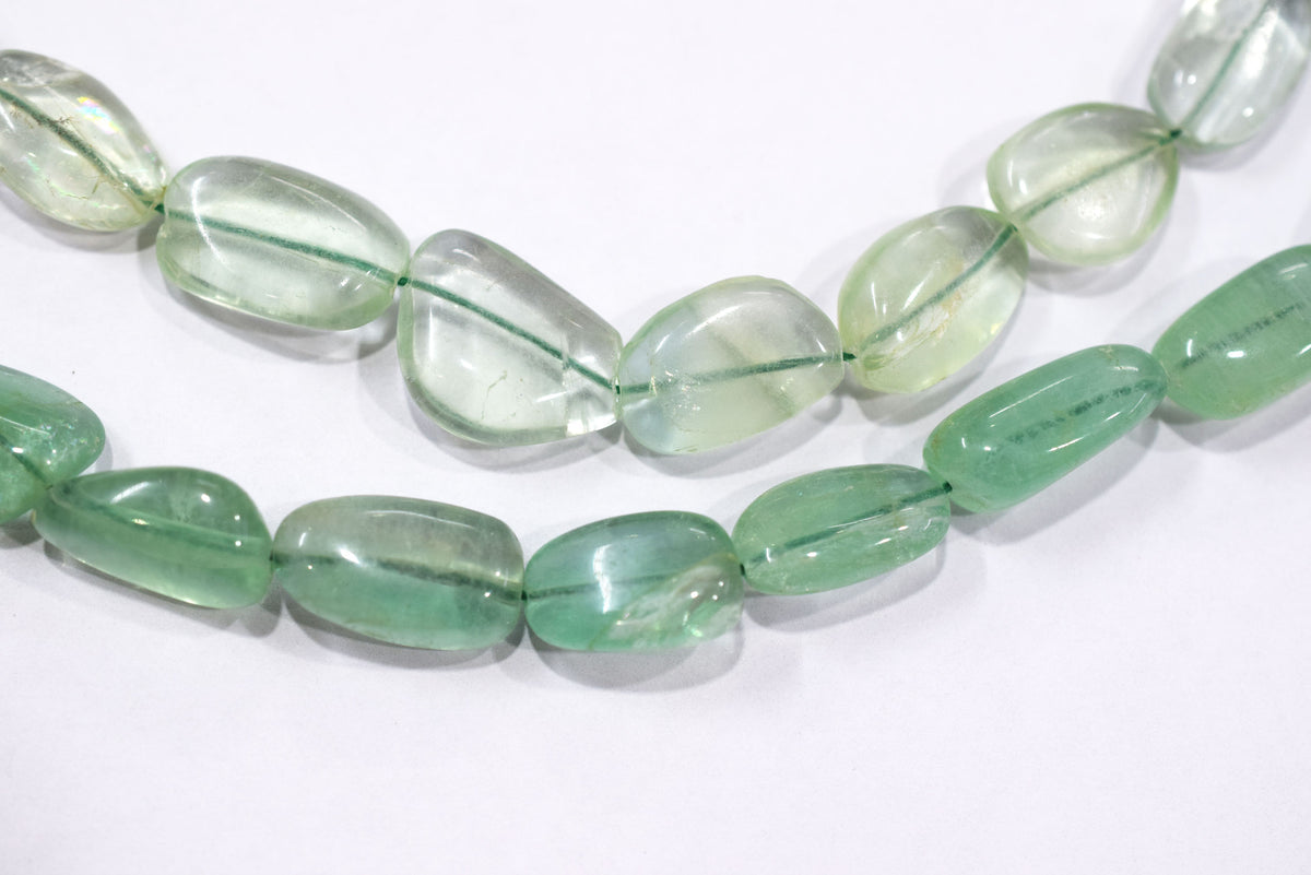 7 Inches Natural Fluorite Tumbler Shape Smooth Gemstone Beads, Natural Fluorite Beads, Sold By Strand, 9x15 to 15x20 mm , 33149