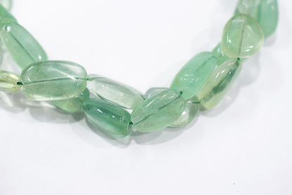7 Inches Natural Fluorite Tumbler Shape Smooth Gemstone Beads, Natural Fluorite Beads, Sold By Strand, 9x15 to 15x20 mm , 33149