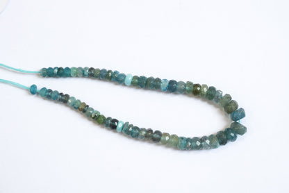 8 Inches Strand, Aquamarine Shaded Rondelle Faceted Beads Strand, Sold By Strand , Beads Size 5.00 To 8.00 mm , 33161