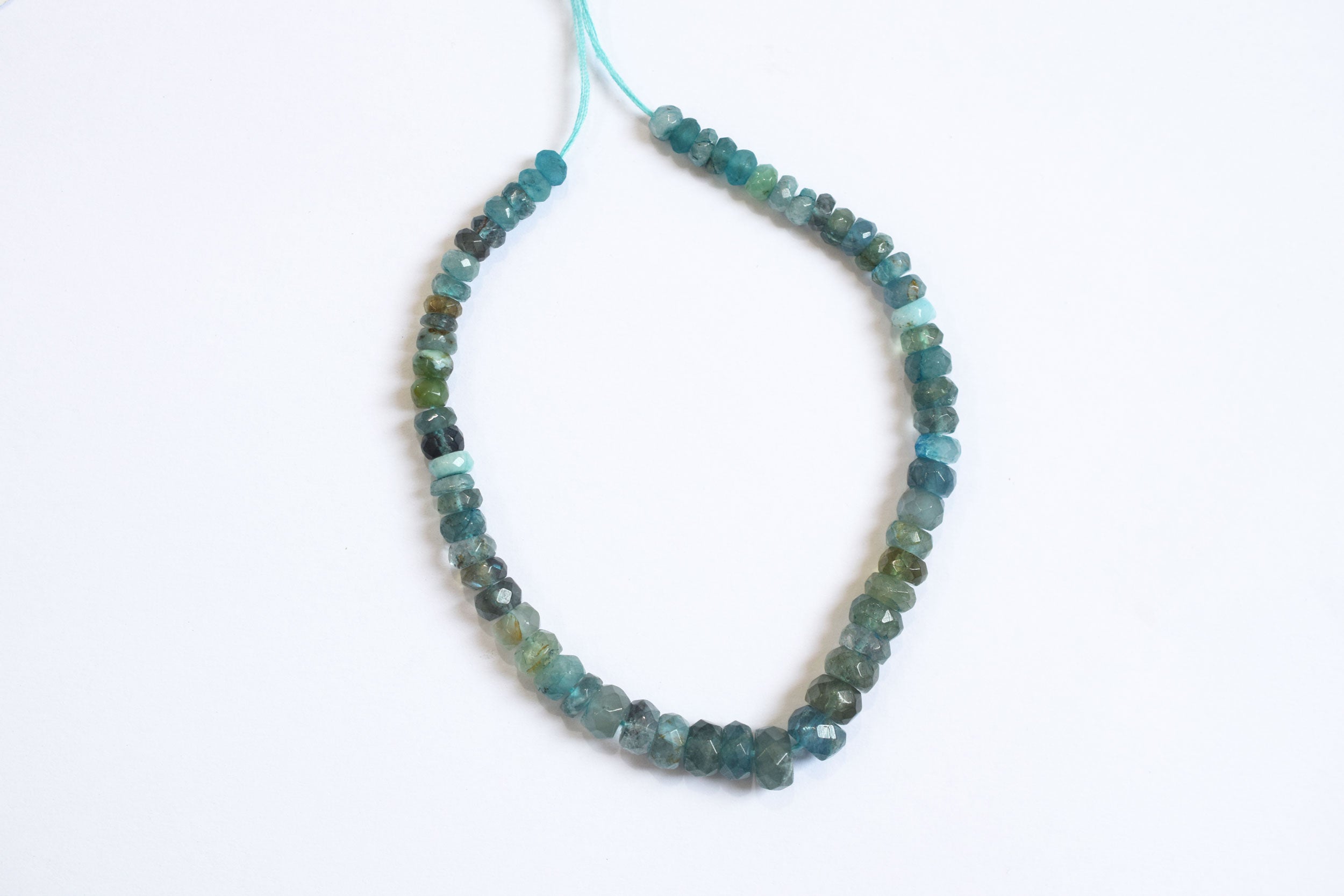 8 Inches Strand, Aquamarine Shaded Rondelle Faceted Beads Strand, Sold By Strand , Beads Size 5.00 To 8.00 mm , 33161