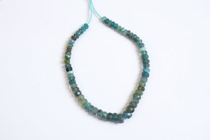8 Inches Strand, Aquamarine Shaded Rondelle Faceted Beads Strand, Sold By Strand , Beads Size 5.00 To 8.00 mm , 33161