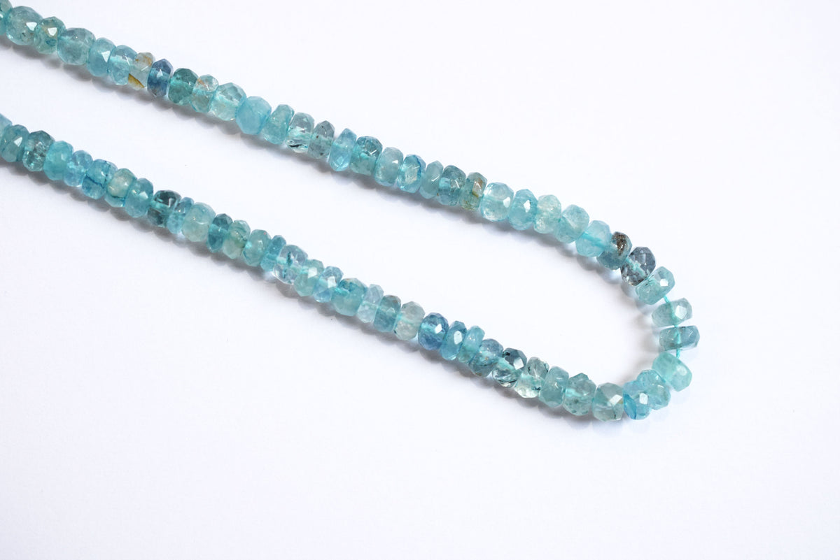 Aquamarine 5.00 mm Shaded Rondelle Faceted Beads , Aquamarine 16 Inches Strand, Sold By Strand , 33173