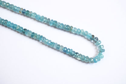 Aquamarine 5.00 mm Shaded Rondelle Faceted Beads , Aquamarine 16 Inches Strand, Sold By Strand , 33173