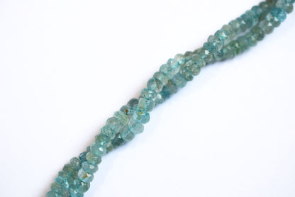 15 Inches Strand, Aquamarine Shaded Rondelle Faceted Beads Strand, Sold By Strand , Beads Size 5.00 To 5.50 mm , 33183
