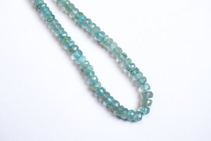 15 Inches Strand, Aquamarine Shaded Rondelle Faceted Beads Strand, Sold By Strand , Beads Size 5.00 To 5.50 mm , 33183