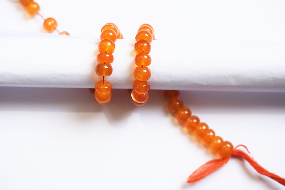 9.50 mm Natural Carnelian Smooth Rondelle Shape Gemstone Loose Beads Strand , Carnelian Smooth Beads, 13 Inches Strand , 33190