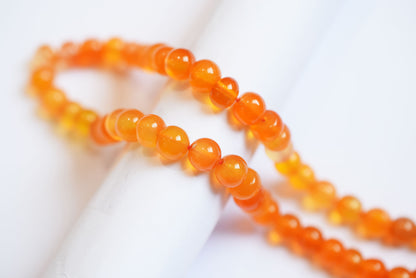 Natural Carnelian Smooth Rondelle Shape Gemstone Loose Beads Strand , Carnelian Smooth Beads, 6.50 To 7.00 mm , 13 Inches Strand , 33192