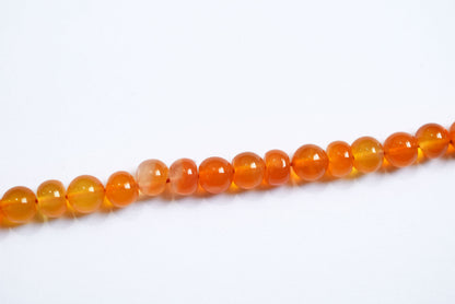 Natural Carnelian Smooth Rondelle Shape Gemstone Loose Beads Strand , Carnelian Smooth Beads, 6.50 To 7.00 mm , 13 Inches Strand , 33192