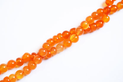 Natural Carnelian Smooth Rondelle Shape Gemstone Loose Beads Strand , Carnelian Smooth Beads, 6.50 To 7.00 mm , 13 Inches Strand , 33192