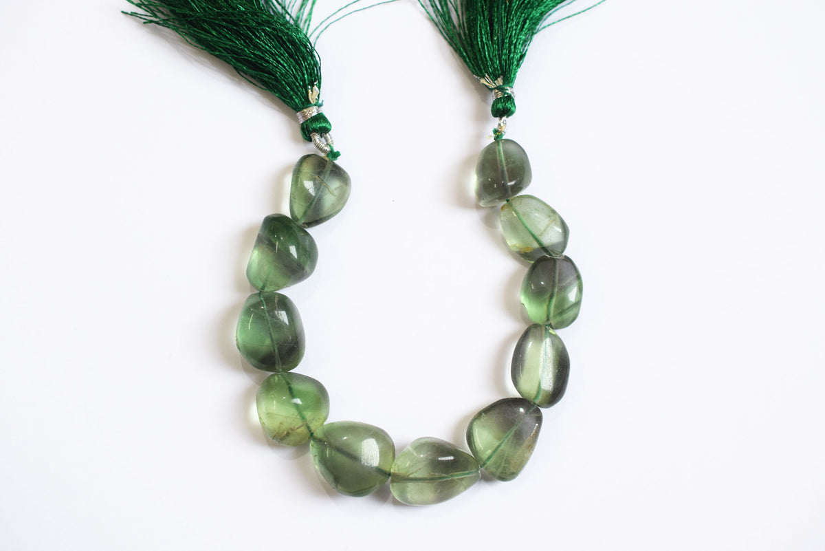 7 Inches Natural Fluorite Tumbler Shape Smooth Gemstone Beads, Natural Fluorite Beads, Sold By Strand, 12x13 to 15x19 mm , 33222