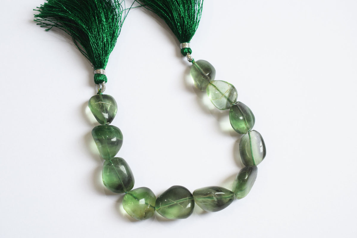 7 Inches Natural Fluorite Tumbler Shape Smooth Gemstone Beads, Natural Fluorite Beads, Sold By Strand, 12x13 to 15x19 mm , 33222