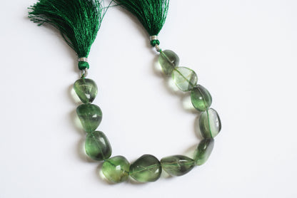 7 Inches Natural Fluorite Tumbler Shape Smooth Gemstone Beads, Natural Fluorite Beads, Sold By Strand, 12x13 to 15x19 mm , 33222