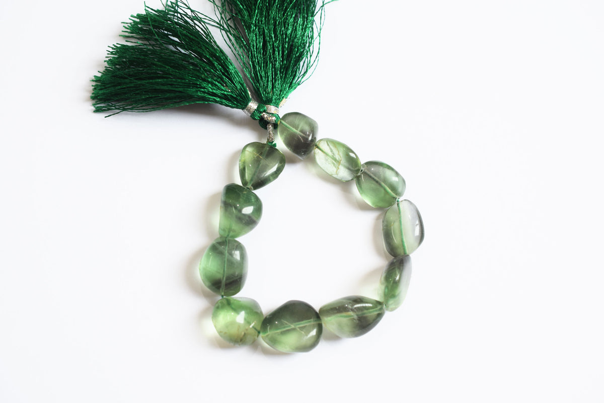 7 Inches Natural Fluorite Tumbler Shape Smooth Gemstone Beads, Natural Fluorite Beads, Sold By Strand, 12x13 to 15x19 mm , 33222