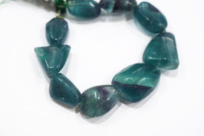 Natural Fluorite Tumbler Shape Smooth Gemstone Beads, Natural Fluorite Beads, 7 Inches , Sold By Strand, 13x16 to 18x20 mm , 33223