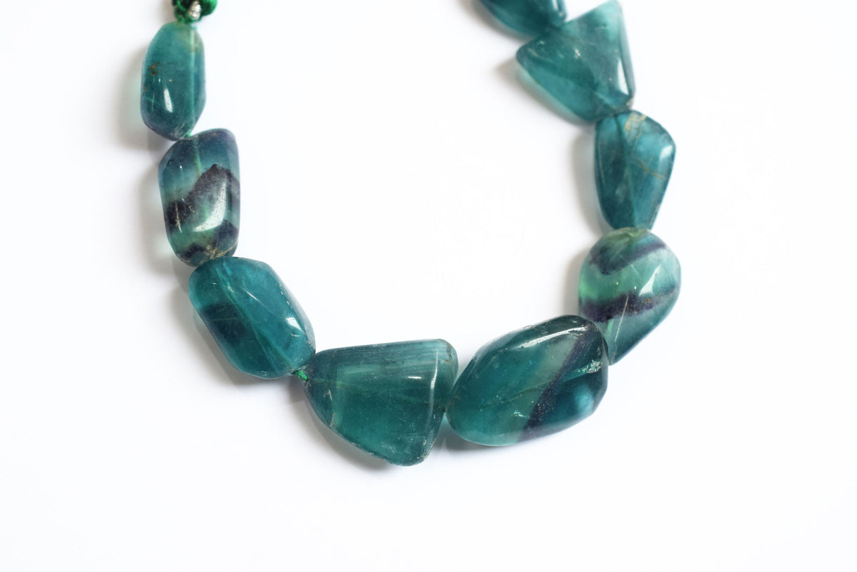 Natural Fluorite Tumbler Shape Smooth Gemstone Beads, Natural Fluorite Beads, 7 Inches , Sold By Strand, 13x16 to 18x20 mm , 33223