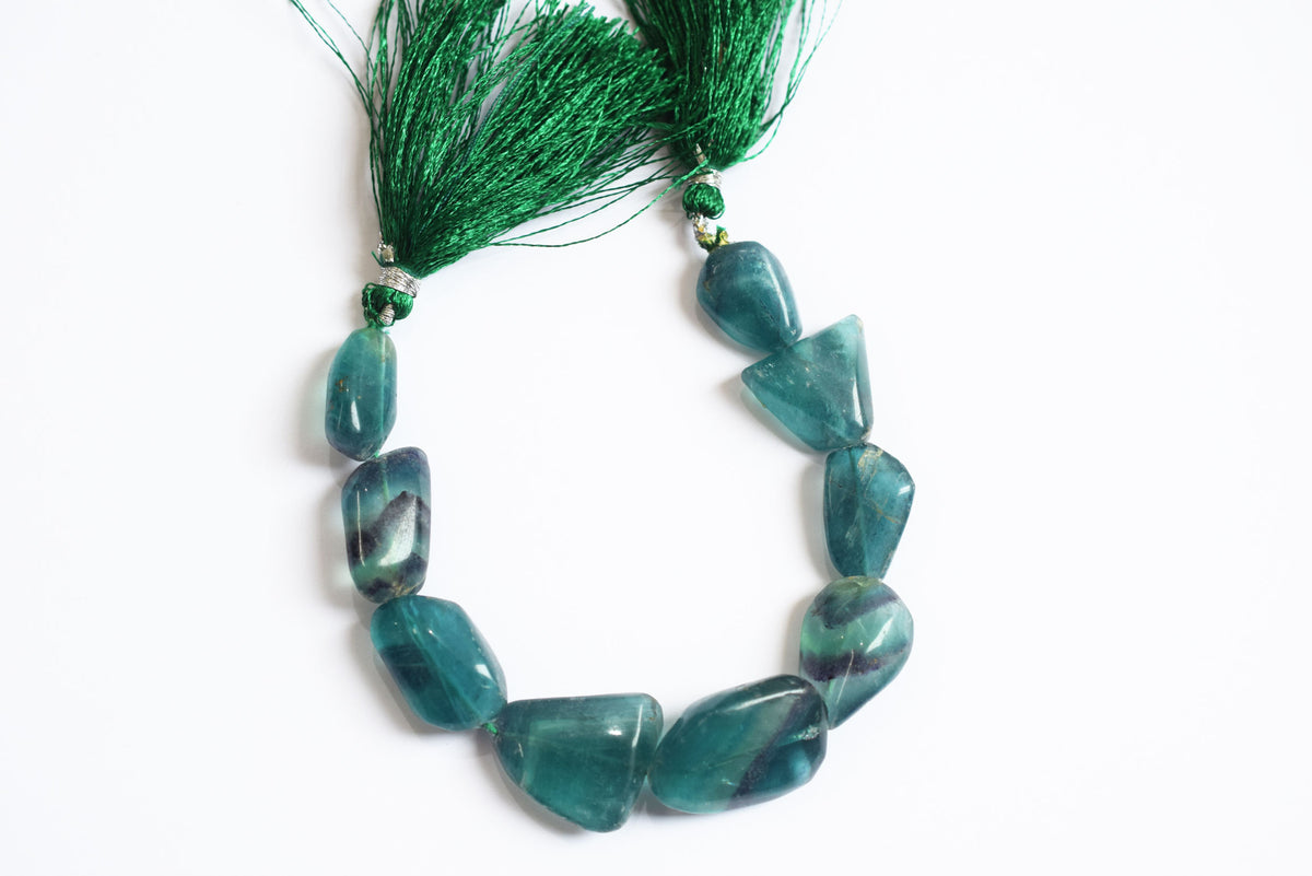 Natural Fluorite Tumbler Shape Smooth Gemstone Beads, Natural Fluorite Beads, 7 Inches , Sold By Strand, 13x16 to 18x20 mm , 33223