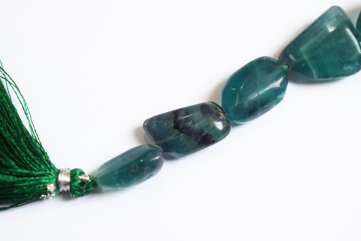 Natural Fluorite Tumbler Shape Smooth Gemstone Beads, Natural Fluorite Beads, 7 Inches , Sold By Strand, 13x16 to 18x20 mm , 33223