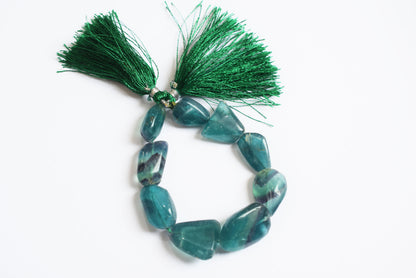 Natural Fluorite Tumbler Shape Smooth Gemstone Beads, Natural Fluorite Beads, 7 Inches , Sold By Strand, 13x16 to 18x20 mm , 33223