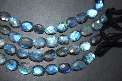 Flashy Labradorite Faceted Oval Shape Beads, Sold By Strand, 9.5 - 10 Inches approx Strand, 13x14 - 13x19 mm, 34071