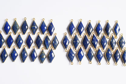 Lapis Lazuli Diamond Faceted Connector, Sold By Piece , 10x19 - 11x21 mm ,34079